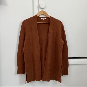 Madewell Rusty Orange Open Front Cardigan Small